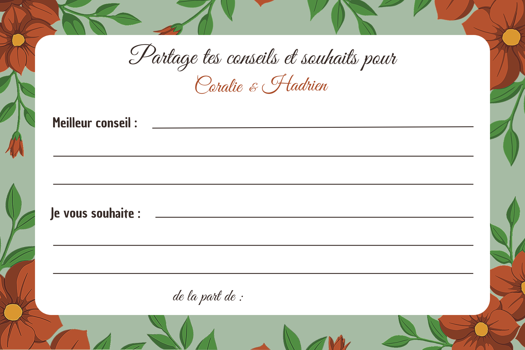 Partage tes conseils et souhaits pour